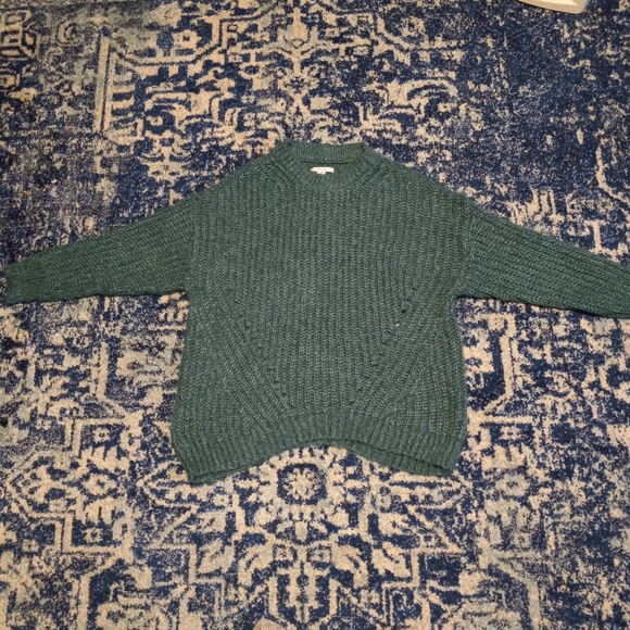 AMERICAN EAGLE Emerald Green Slouchy Crew Neck Sweater Size M - Picture 5 of 6